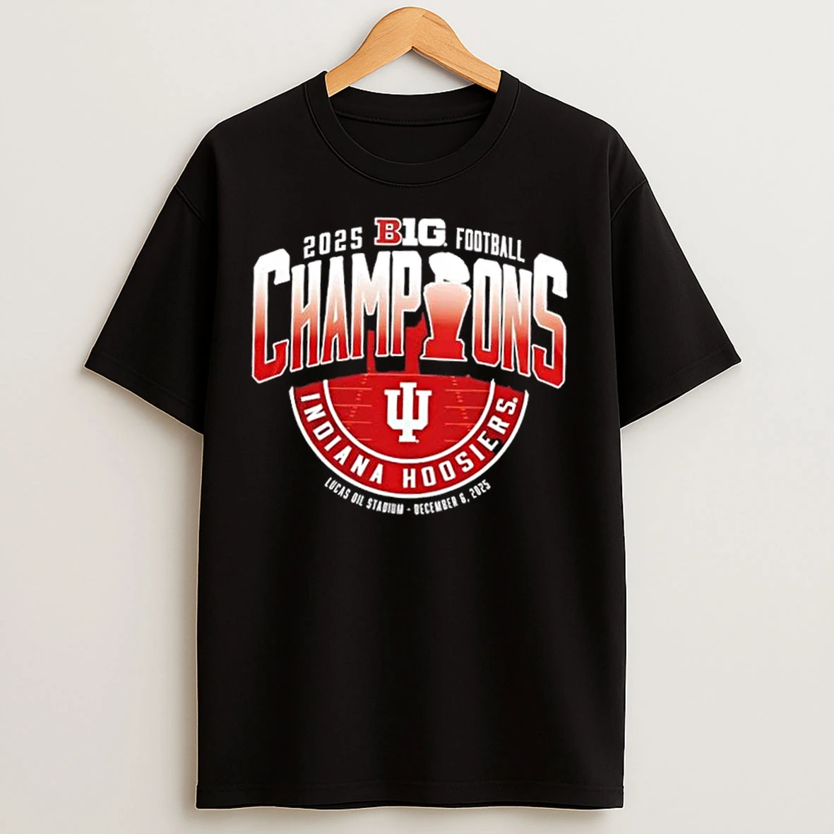 Classic 2025 Big Ten Conference Football Indiana Hoosiers Lucas Oil Stadium T Shirts