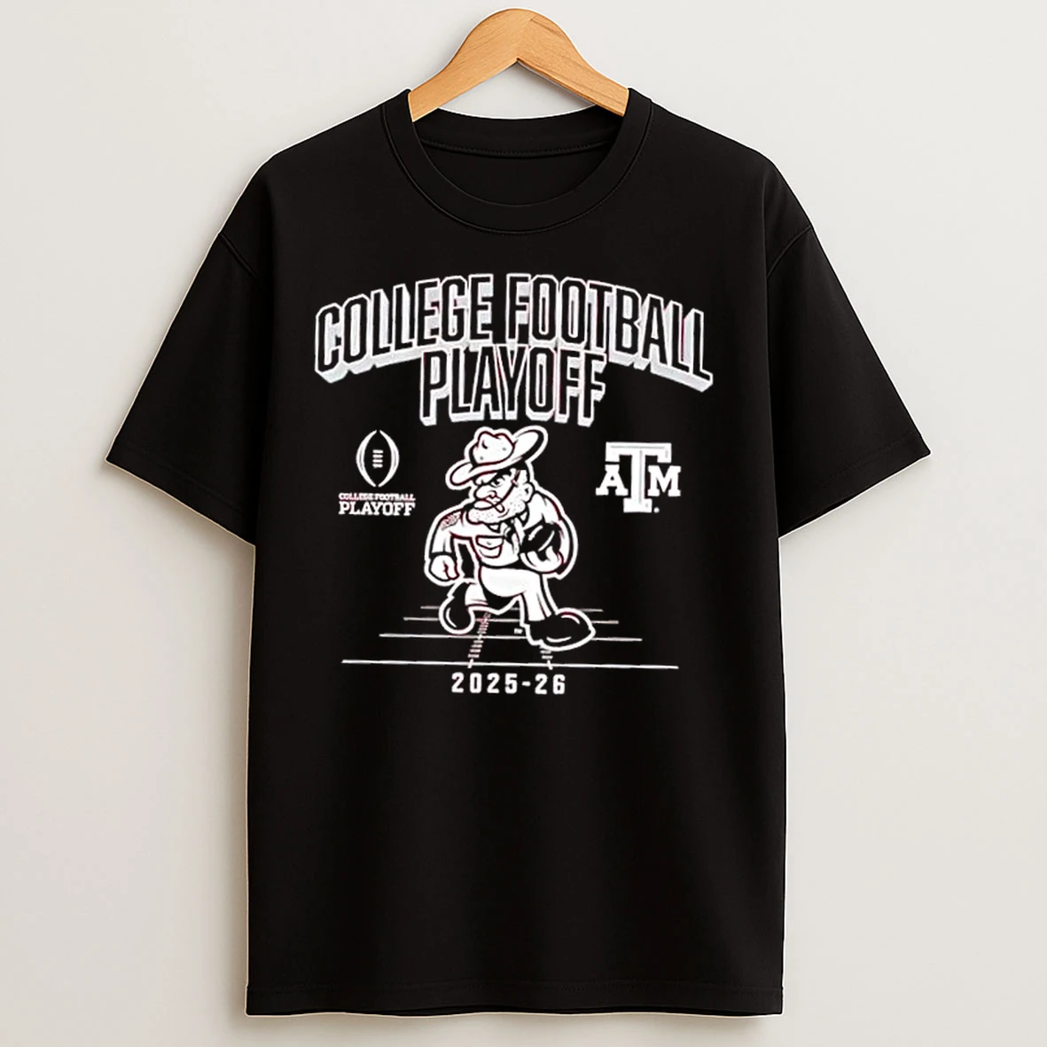 Classic 2025 Cfb College Football Playoff Mascot Texas Am Football T Shirts