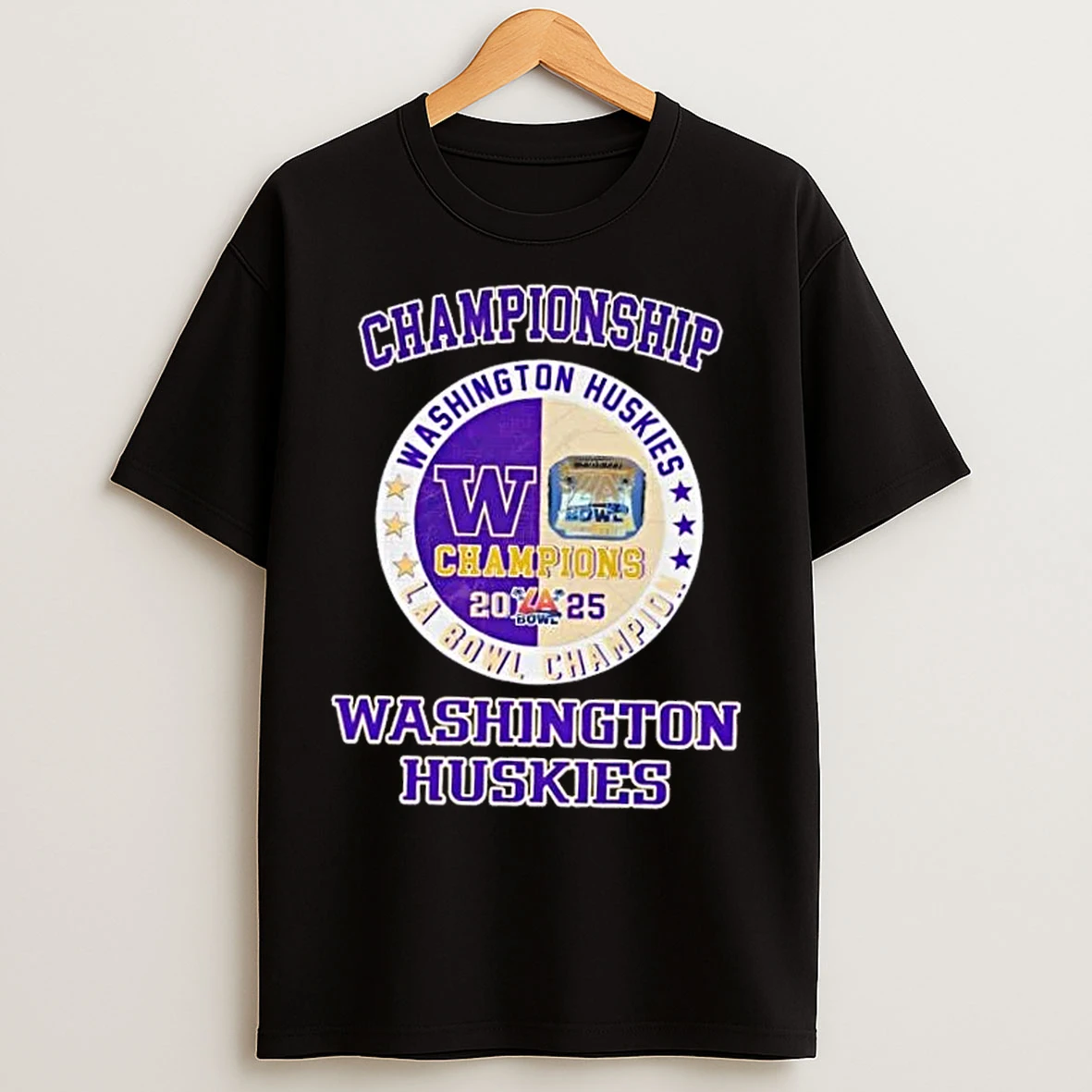 Classic 2025 Championship Washington Huskies La Bowl T Shirts
