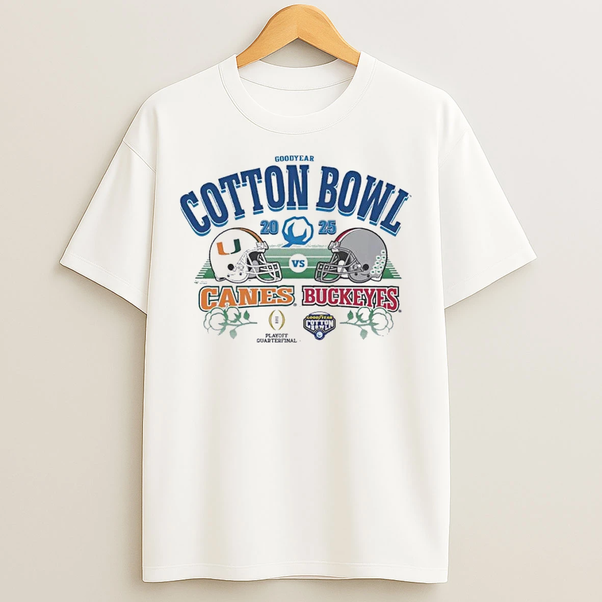 Classic 2025 Cotton Bowl 2 Team Canes Vs Buckeyes T Shirts