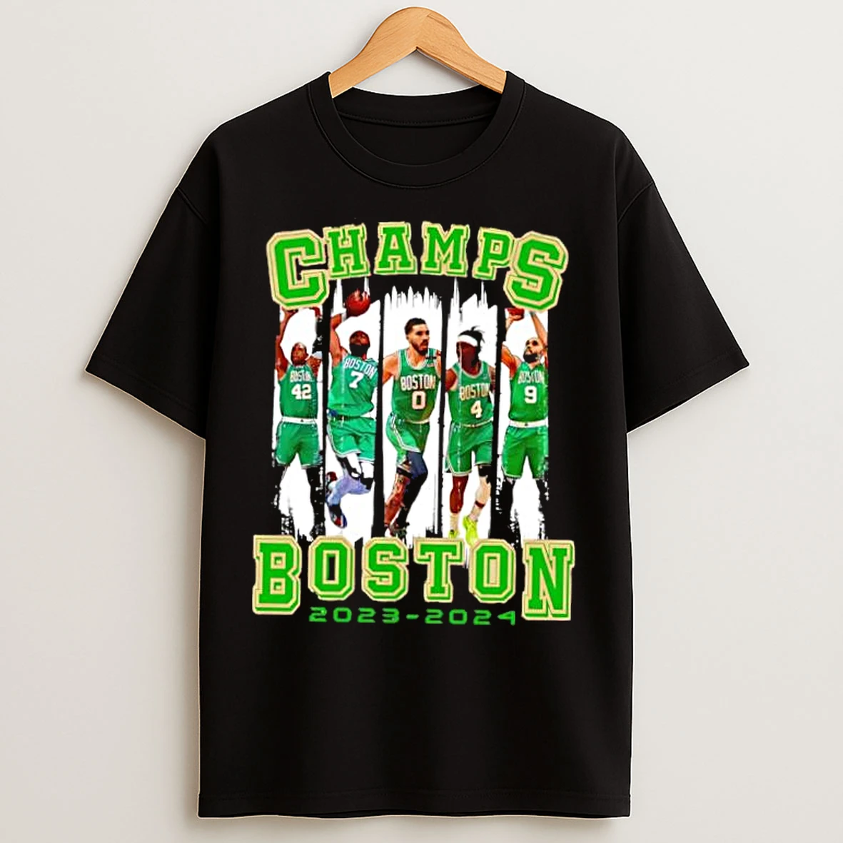 Classic 2025 Finals Champs Boston Cartoon Basketball Stylish T Shirts