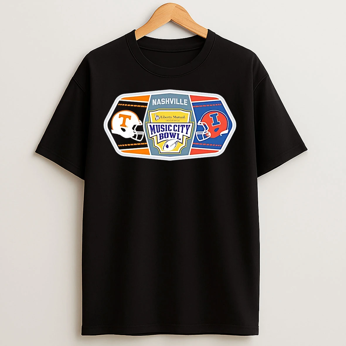 Classic 2025 Liberty Mutual Music City Bowl Tennessee Volunteers Vs Illinois Fighting Illini Helmets T Shirts