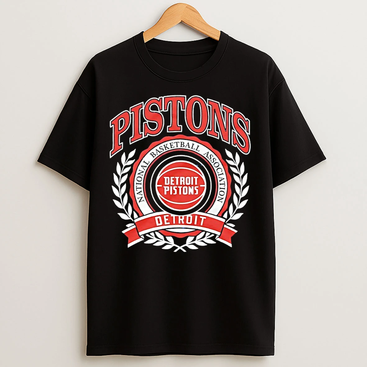Classic 2025 Nba Detroit Pistons Crest T Shirts