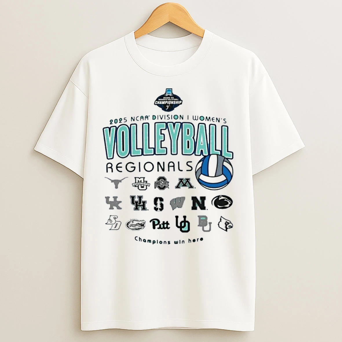 Classic 2025 Ncaa Di Womens Volleyball Regional Teams T Shirts