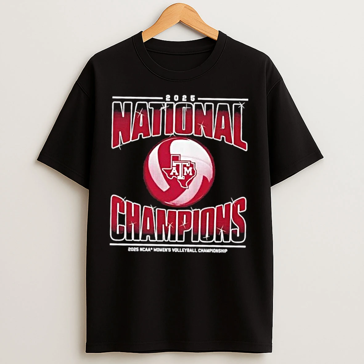 Classic 2025 Ncaa Texas Am Volleyball 25 National Champs Logo T Shirts