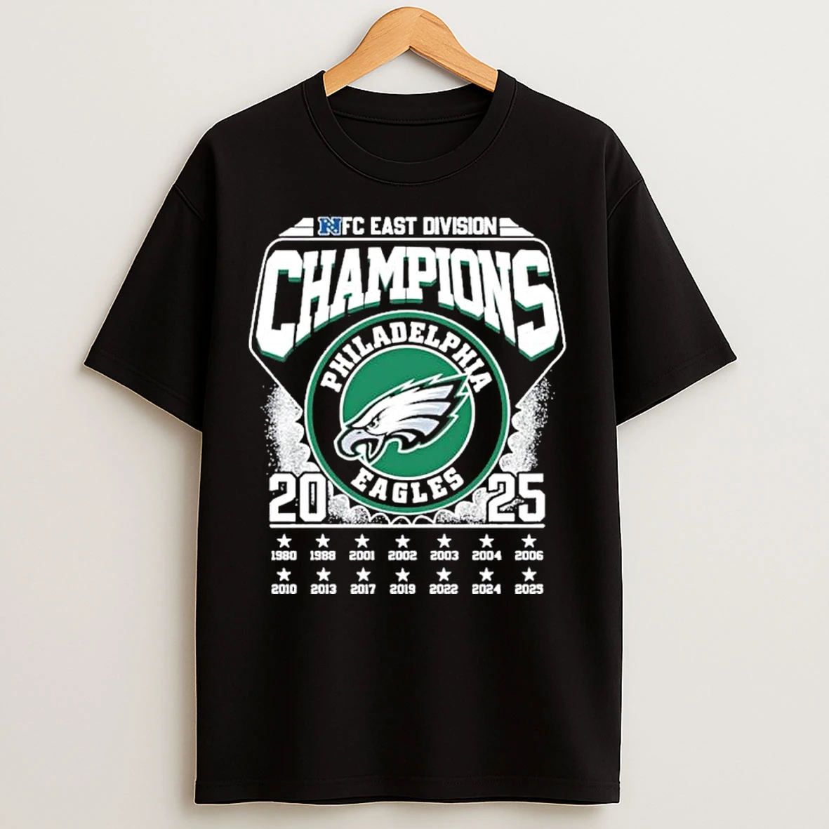 Classic 2025 Nfc East Division Champions Philadelphia Eagles Vintage T Shirts