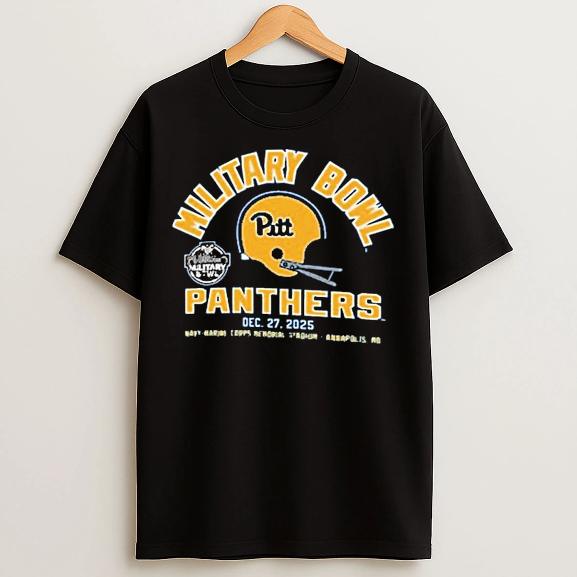Classic 2025 Pitt Panthers Military Bowl Helmet T Shirts