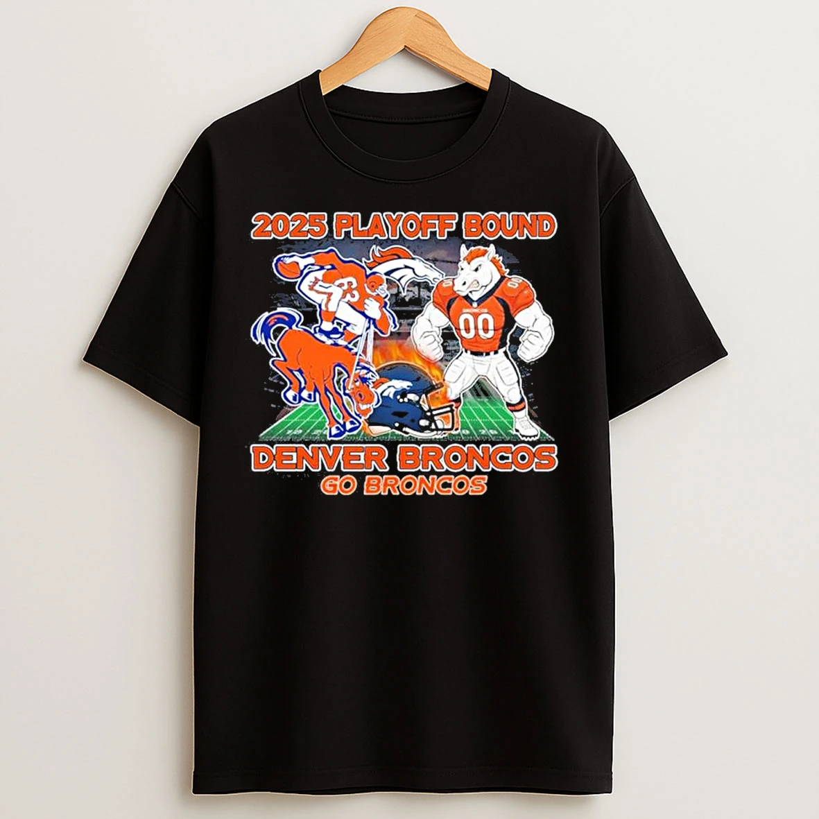 Classic 2025 Playoffs Bound Denver Broncos Go Broncos T Shirts