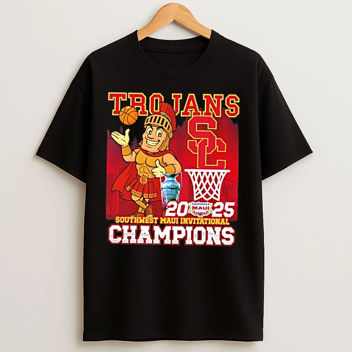 Classic 2025 Southwest Maui Invitational Champions Usc Trojans Mascot T Shirts