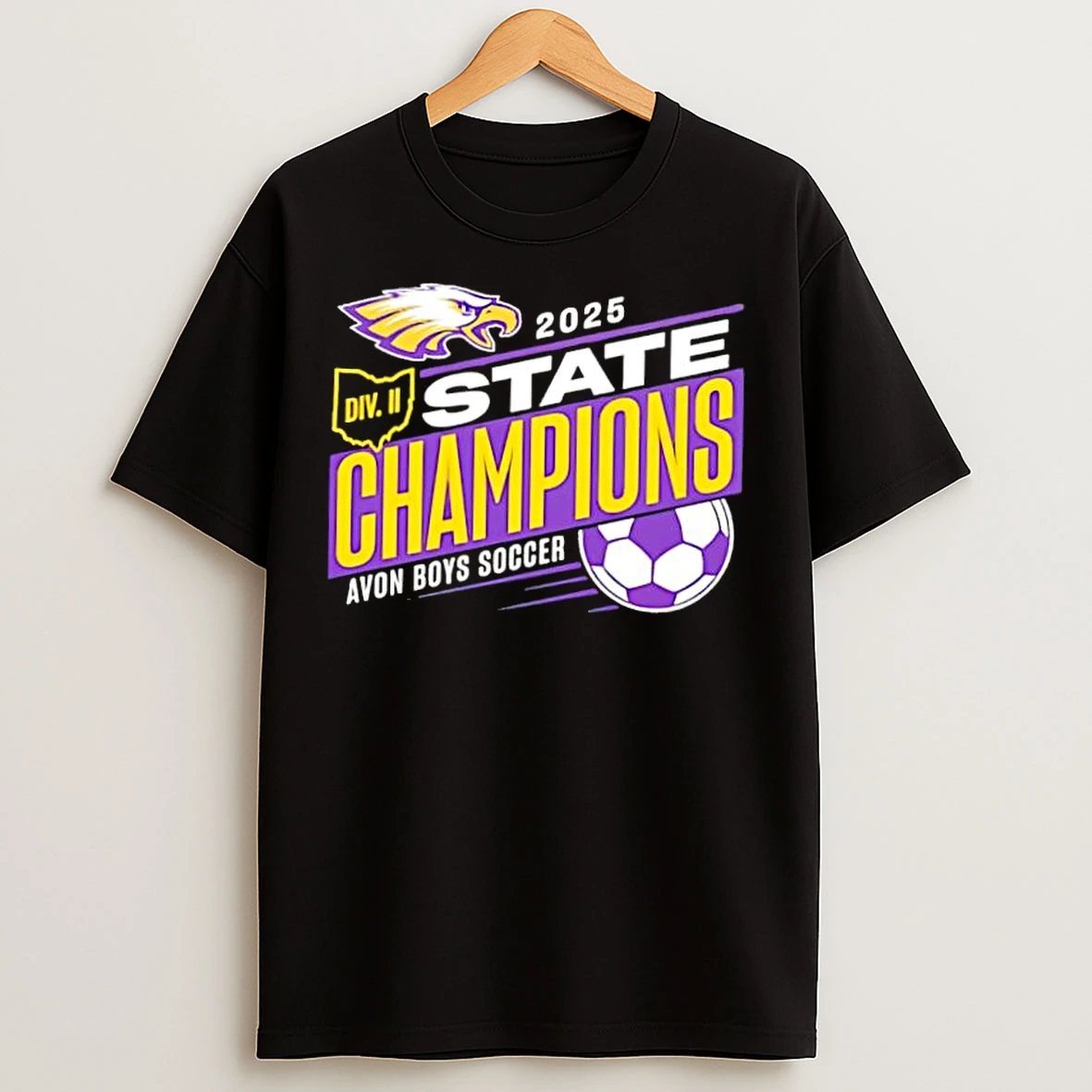 Classic 2025 State Champions Avon Boys Soccer T Shirts