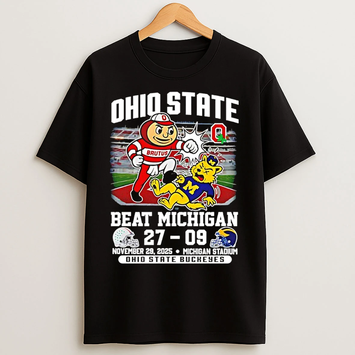 Classic 2025 The Game Ohio State Buckeyes Beat Michigan 27 09 Mascot T Shirts