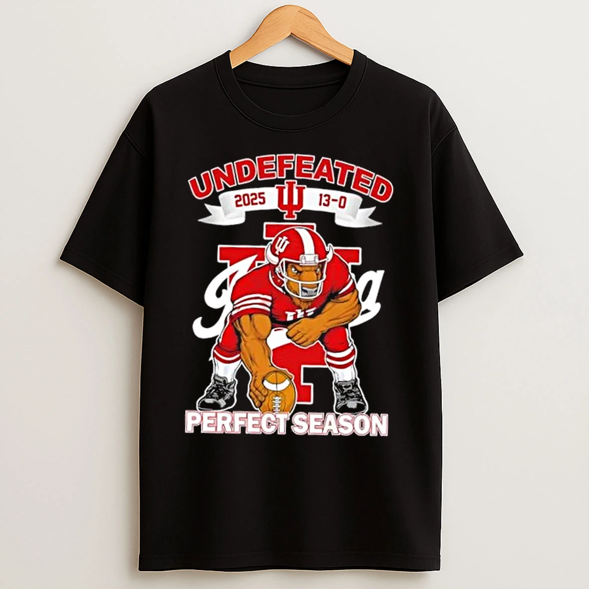Classic 2025 Undefeated 13 0 Perfect Season Indiana Hoosiers Football Mascot T Shirts