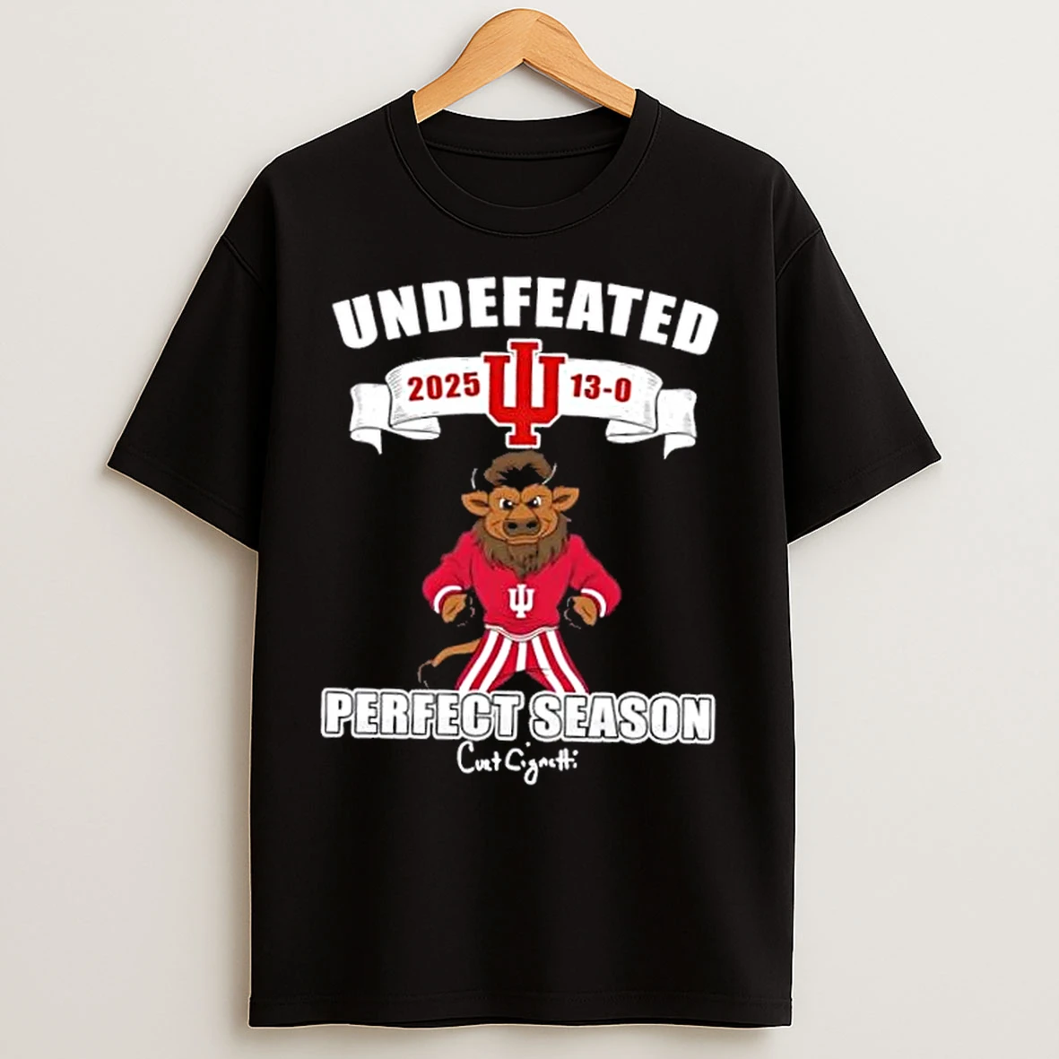 Classic 2025 Undefeated Indiana Hoosiers 13 0 Perfect Season Mascot T Shirts