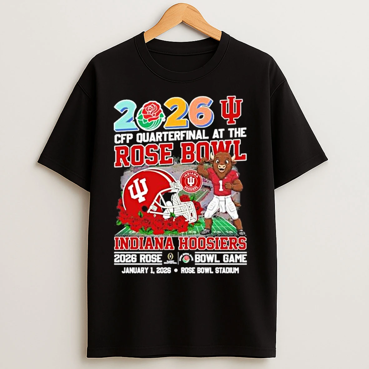 Classic 2026 Cfp Quarterfinal At The Rose Bowl Game Indiana Hoosiers Go Hoosiers T Shirts