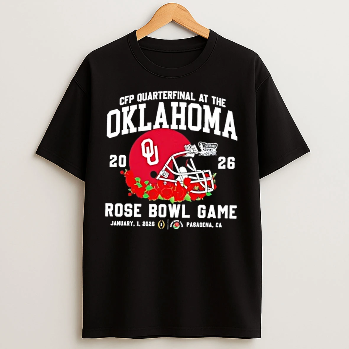 Classic 2026 Cfp Quarterfinal At The Oklahoma Sooners Rose Bowl Game Pasadena Ca T Shirts