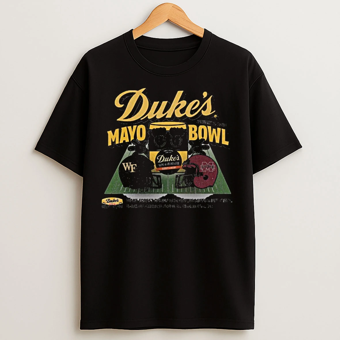 Classic 2026 Dukes Mayo Bowl 2 Team Wake Forest Demon Deacons X Mississippi State Bulldogs T Shirts