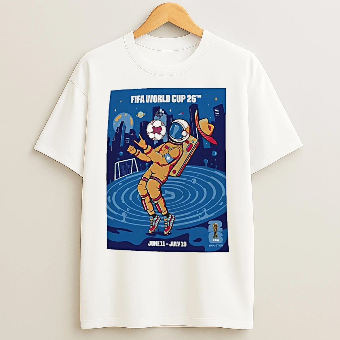 Classic 2026 Fifa World Cup Outerstuff White Houston Host City T Shirts