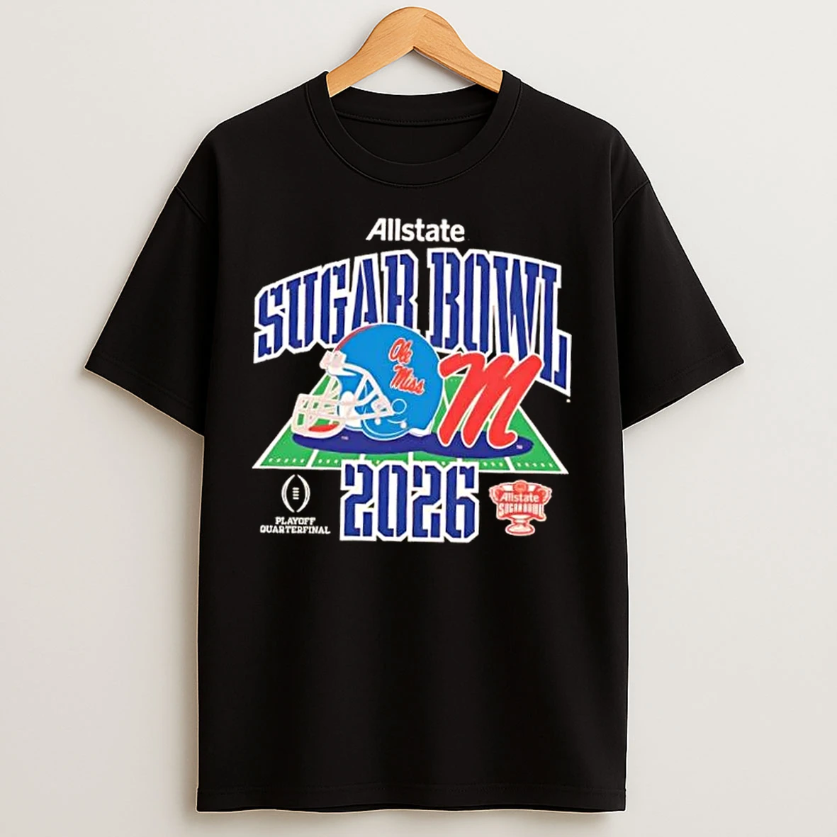 Classic 2026 Playoff Quarterfinal Allstate Sugar Bowl Ole Miss Football Helmet T Shirts