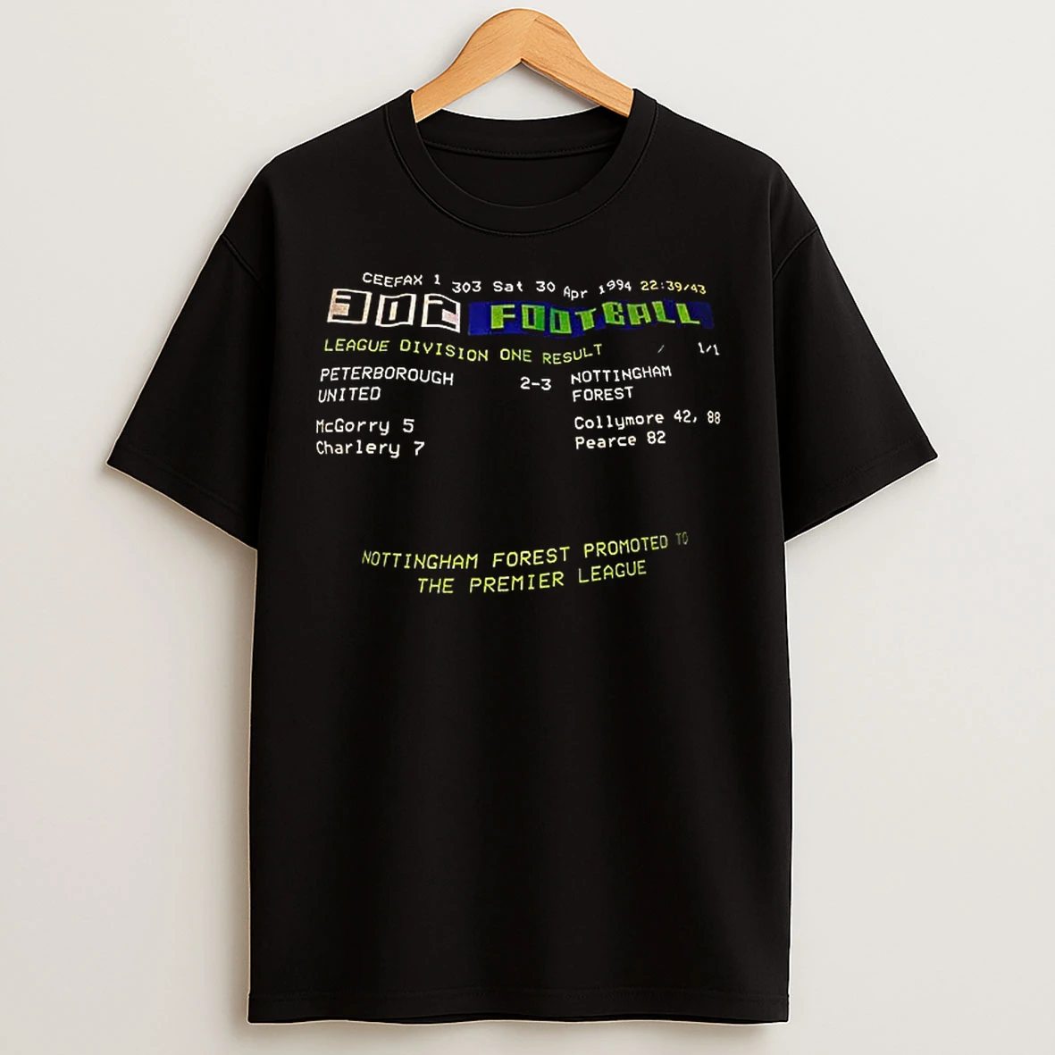 Classic 302 Football Nottingham Forest Promoted To The Premier League T Shirts