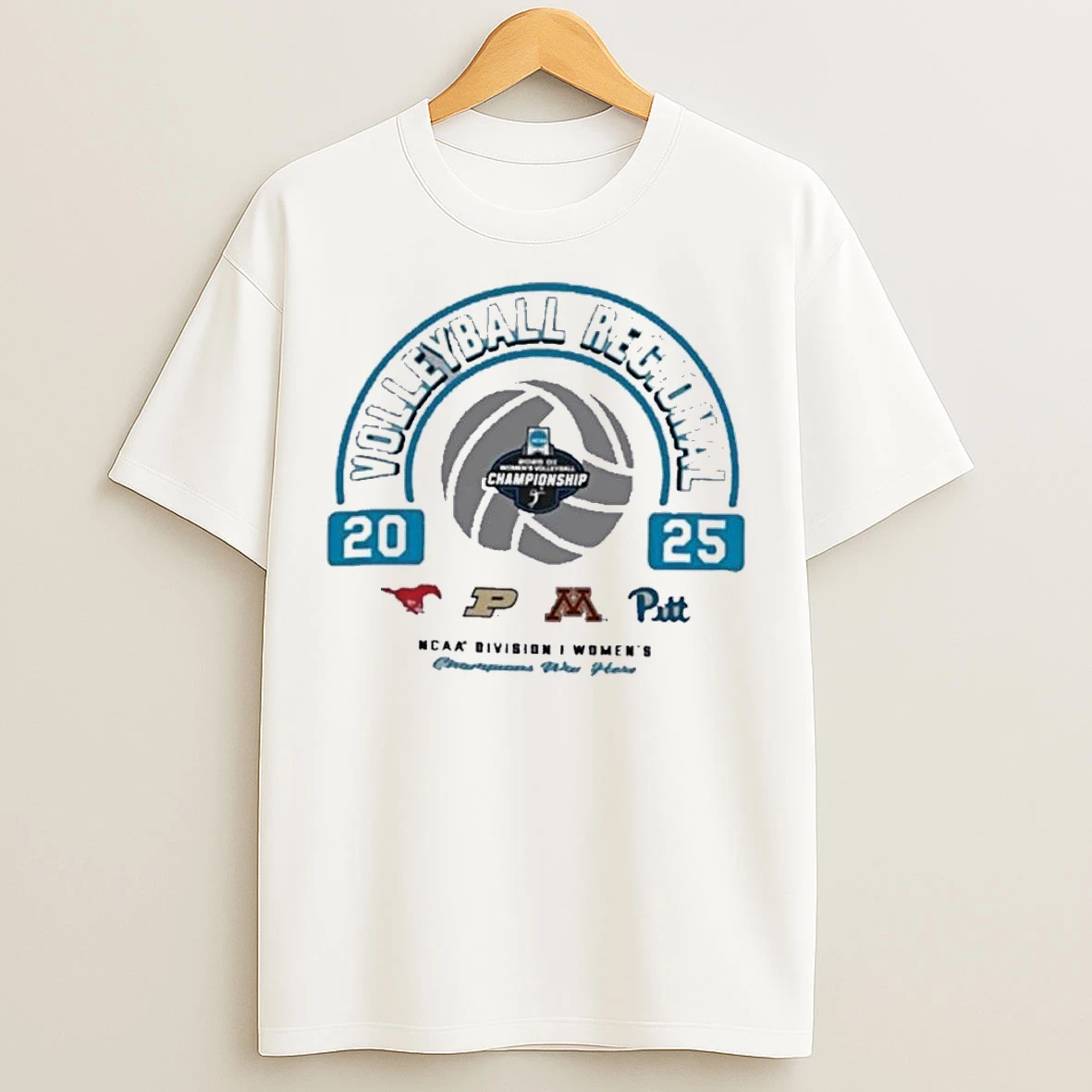 Classic 4 Teams 2025 Ncaa Division I Volleyball Pitt Regional T Shirts