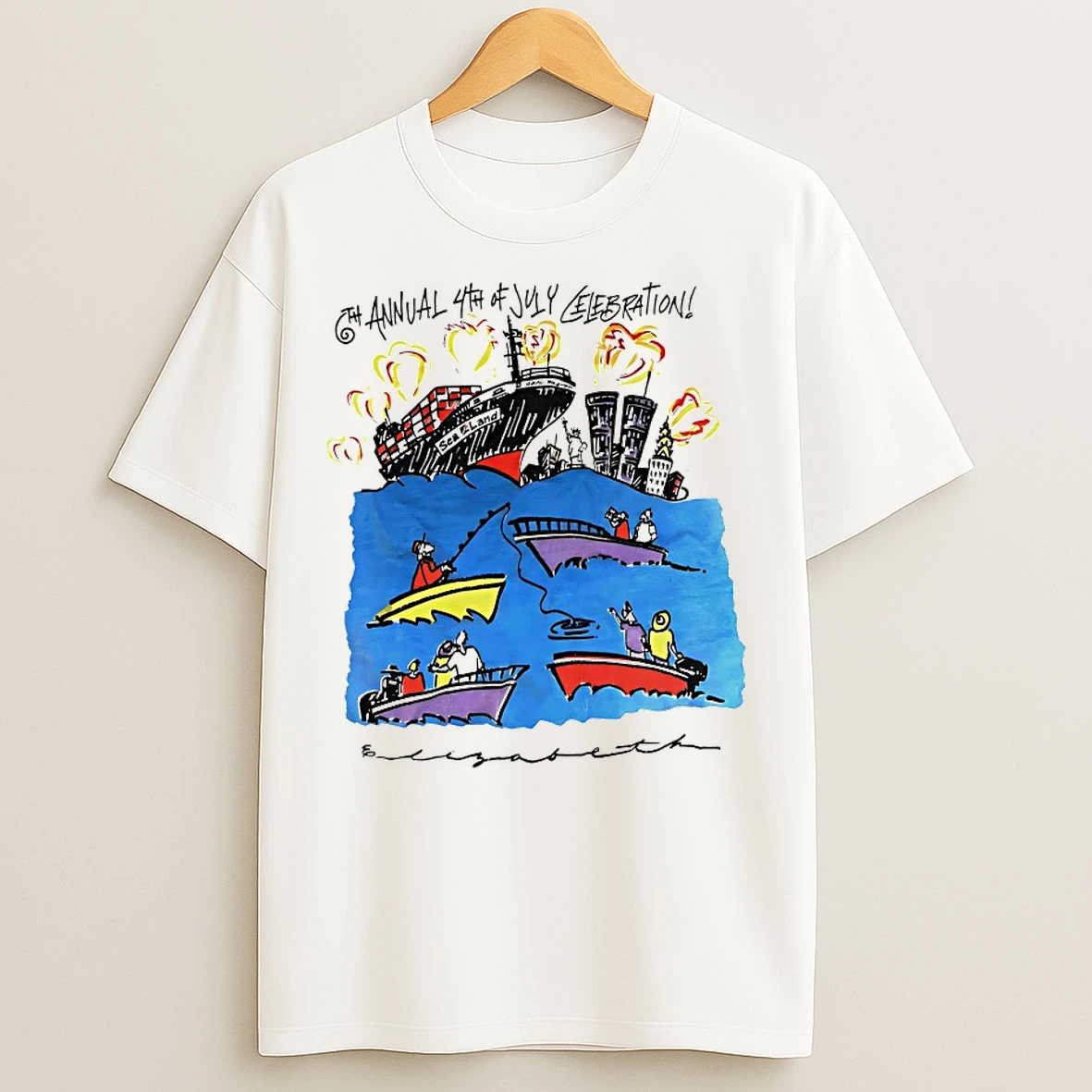 Classic 6th Annual 4th Of July Celebration Graphics T Shirts