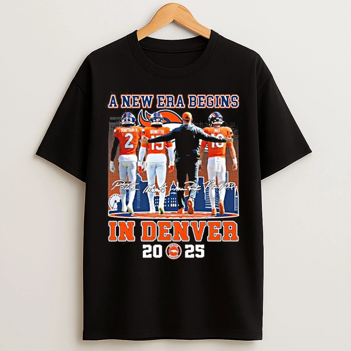 Classic A New Era Begins In Denver Broncos 2025 T Shirts