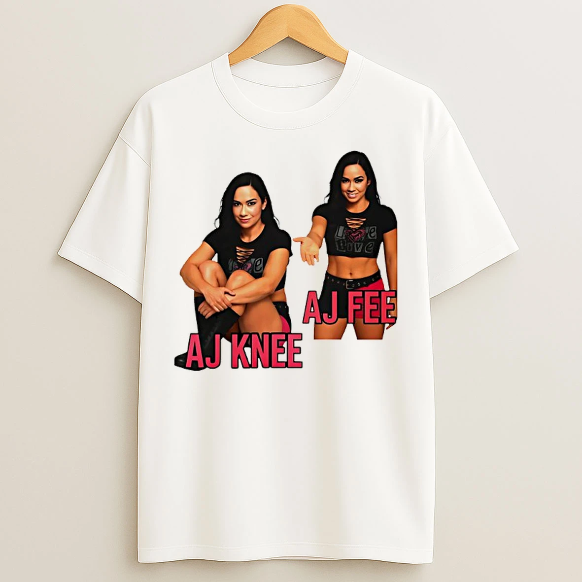 Classic Aj Lee Aj Fee Knee Wwe Graphic T Shirts