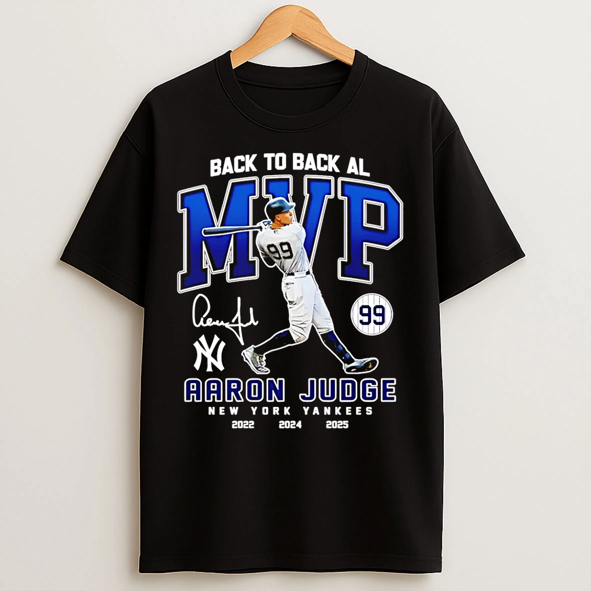Classic Aaron Judge Back To Back Al Mvp 2 Time T Shirts
