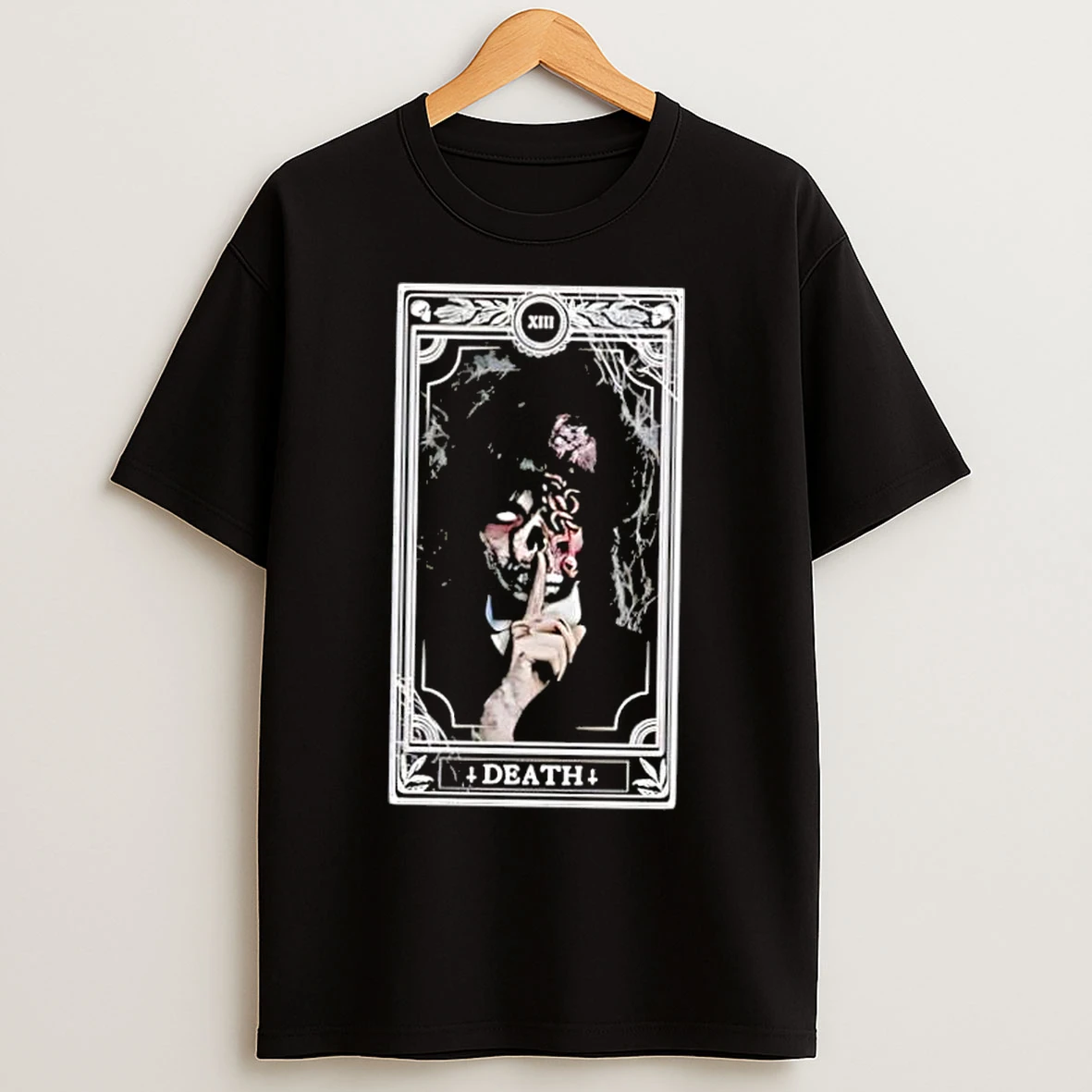 Classic Addams Death Tarot Card Xiii Gothic T Shirts
