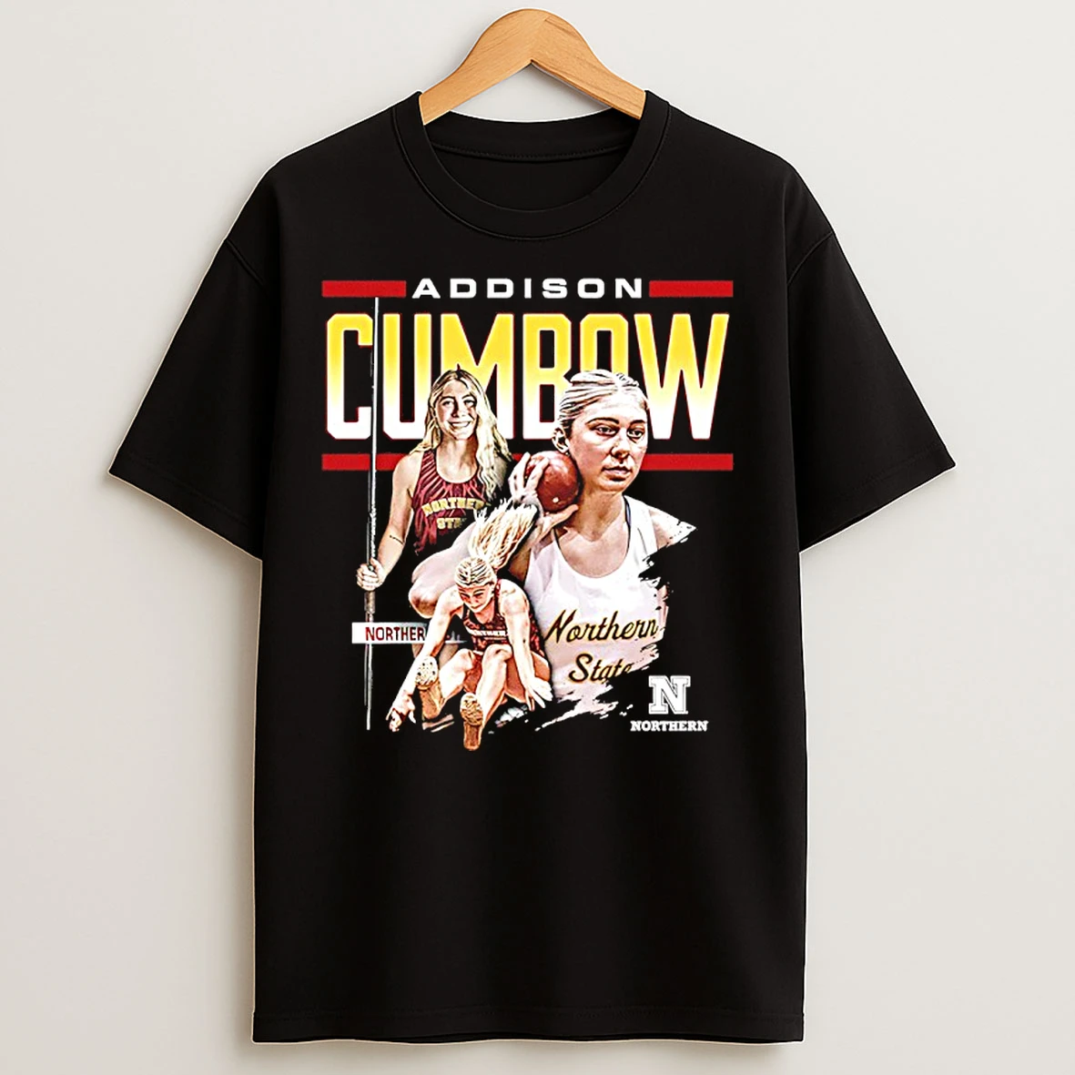 Classic Addison Cumbow Nsu Womens Track Field Player Collage Vintage T Shirts
