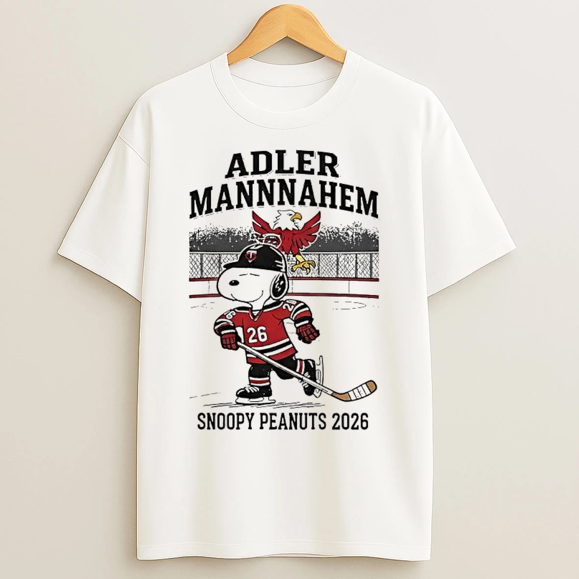 Classic Adler Mannheim Snoopy Peanuts 2026 T Shirts