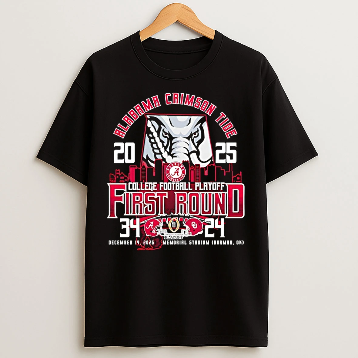 Classic Alabama Crimson Tide 2024 College Football Playoff First Round T Shirts