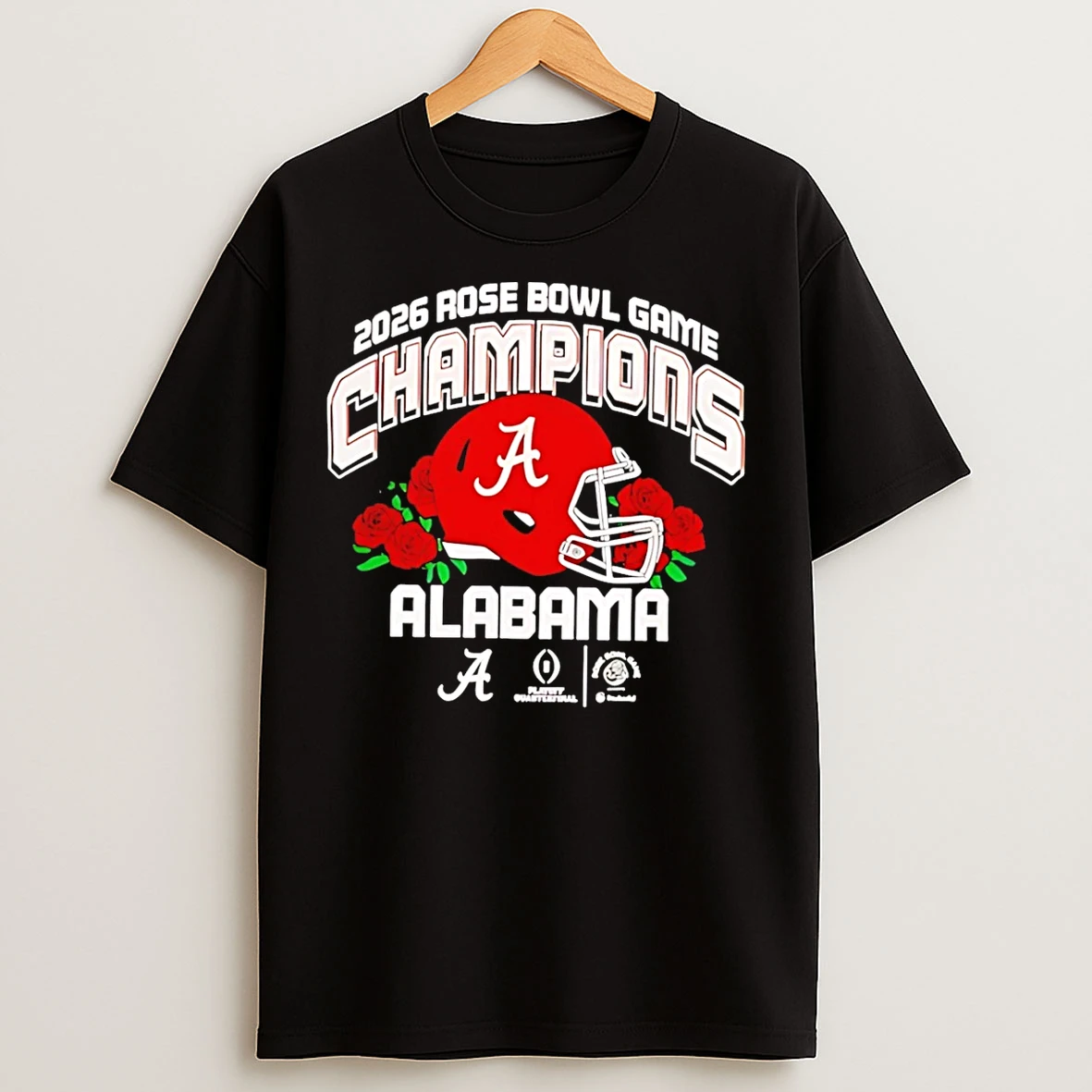 Classic Alabama Crimson Tide 2026 Cfp Rose Bowl Champions Helmet T Shirts