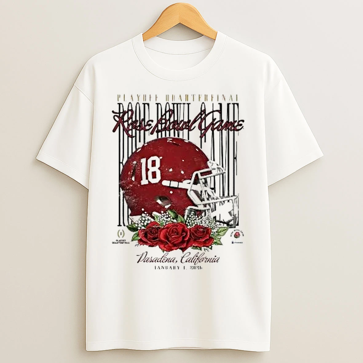Classic Alabama Crimson Tide 2026 Rose Bowl Helmet California T Shirts