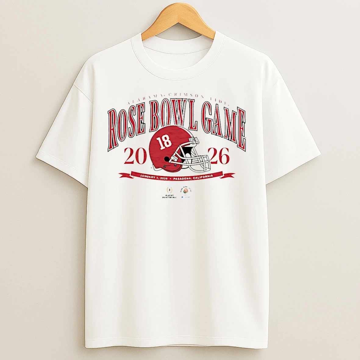 Classic Alabama Crimson Tide Cfp 2026 Rose Bowl Helmet T Shirts