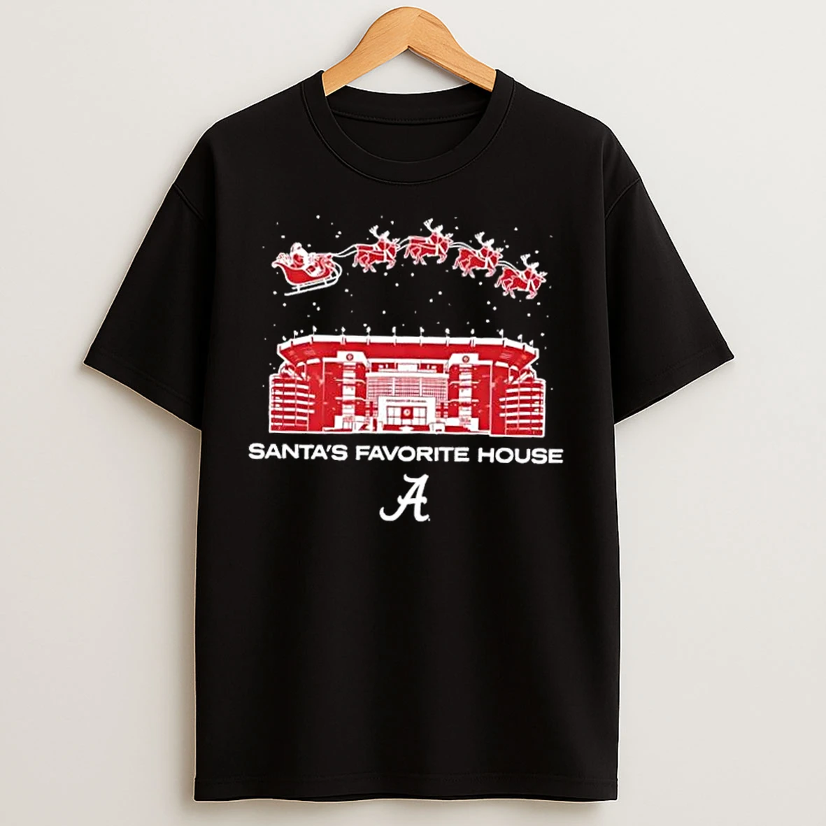 Classic Alabama Crimson Tide Football Santas Favorite House T Shirts