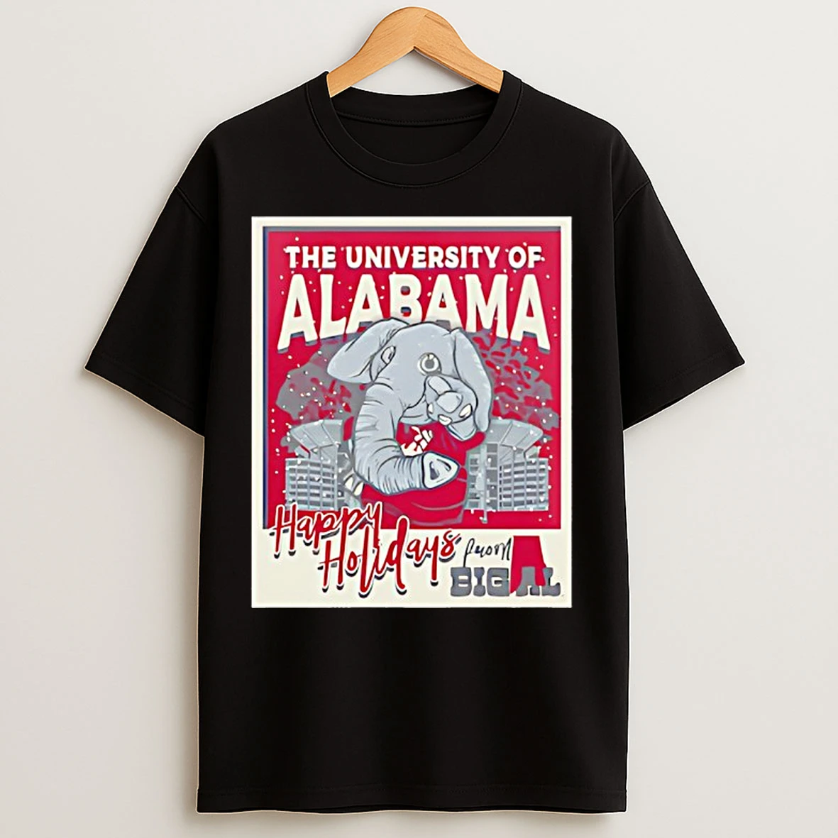 Classic Alabama Crimson Tide Snowy Polaroid T Shirts