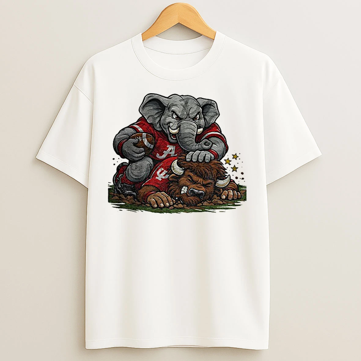 Classic Alabama Crimson Tide Beat Indiana Hoosiers Playoffs Retro Rivalries Football Artwork T Shirts