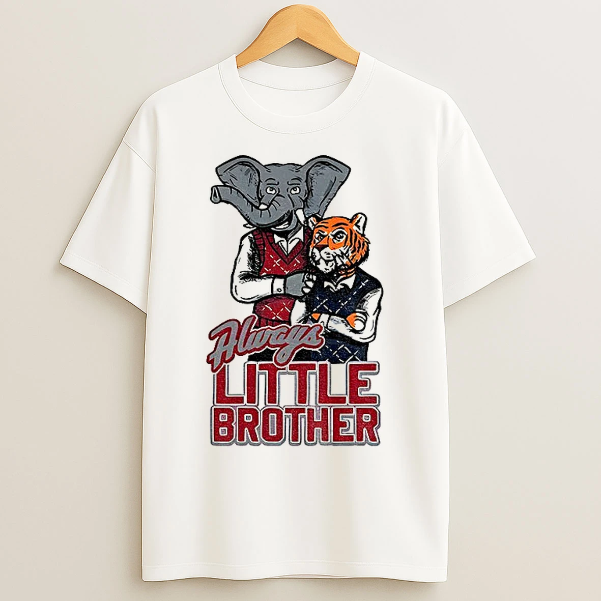 Classic Alabama Crimson Tide Football Vs Auburn Tigers Football Always Little Brother T Shirts