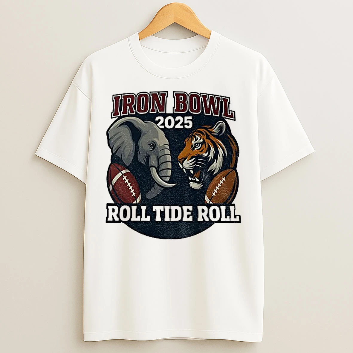 Classic Alabama Crimson Tide Vs Auburn Tigers Football Iron Bowl 2025 Sec Champions Roll Tide Roll T Shirts