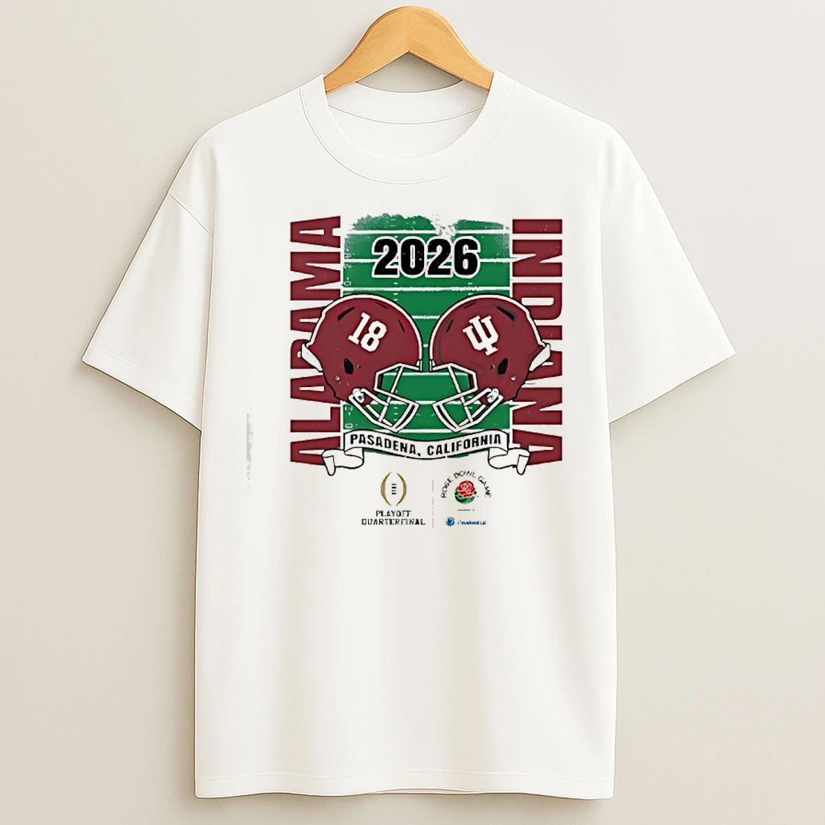 Classic Alabama Crimson Tide Vs Indiana Hoosiers Rose Bowl 2026 Cfp Pasadena California T Shirts