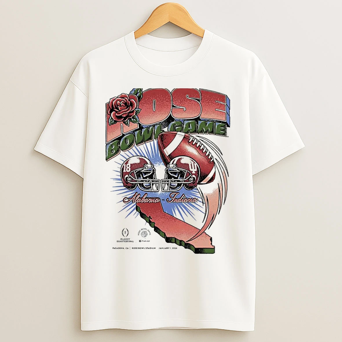 Classic Alabama Crimson Tide Vs Indiana Hoosiers Rose Bowl Game 2026 T Shirts