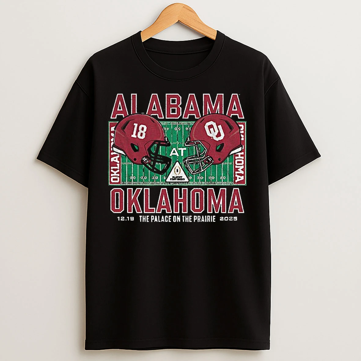 Classic Alabama Crimson Tide Vs Oklahoma Sooners College Football Playoff The Palace On The Prairie 2025 T Shirts