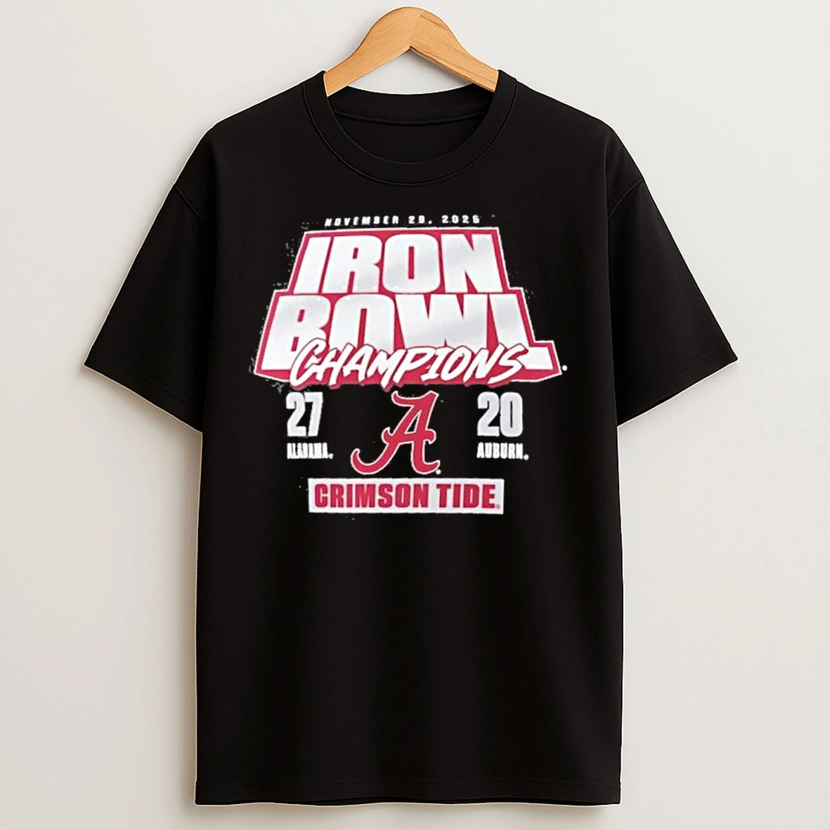 Classic Alabama Crimson Tide Vs Auburn Tigers 2025 Iron Bowl Champions Score 27 20 T Shirts