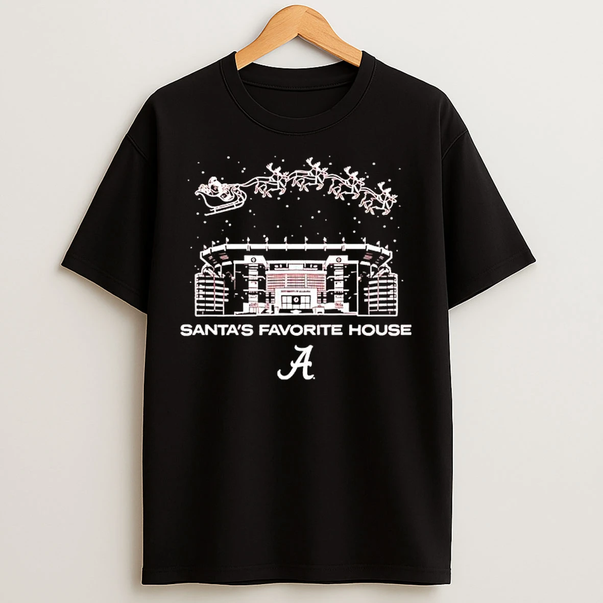 Classic Alabama Football Santas Favorite House T Shirts