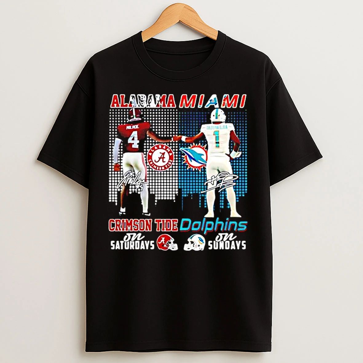 Classic Alabama Miami Players First Bump Signature T Shirts