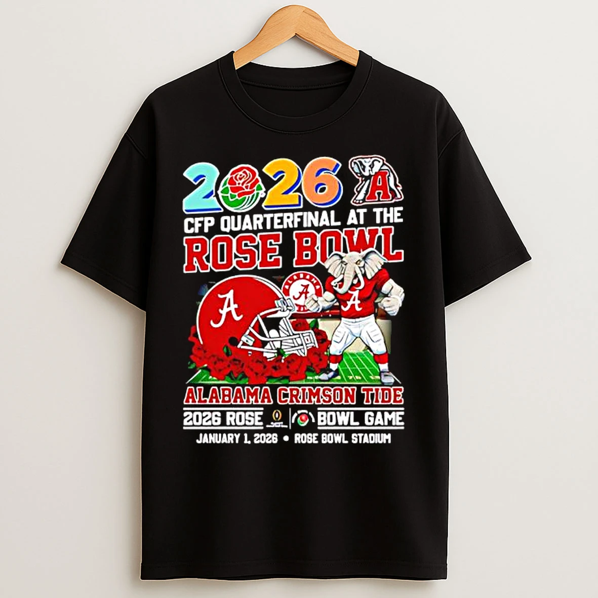 Classic Alabama Rose Bowl 2026 Cfp Quaterfinal T Shirts