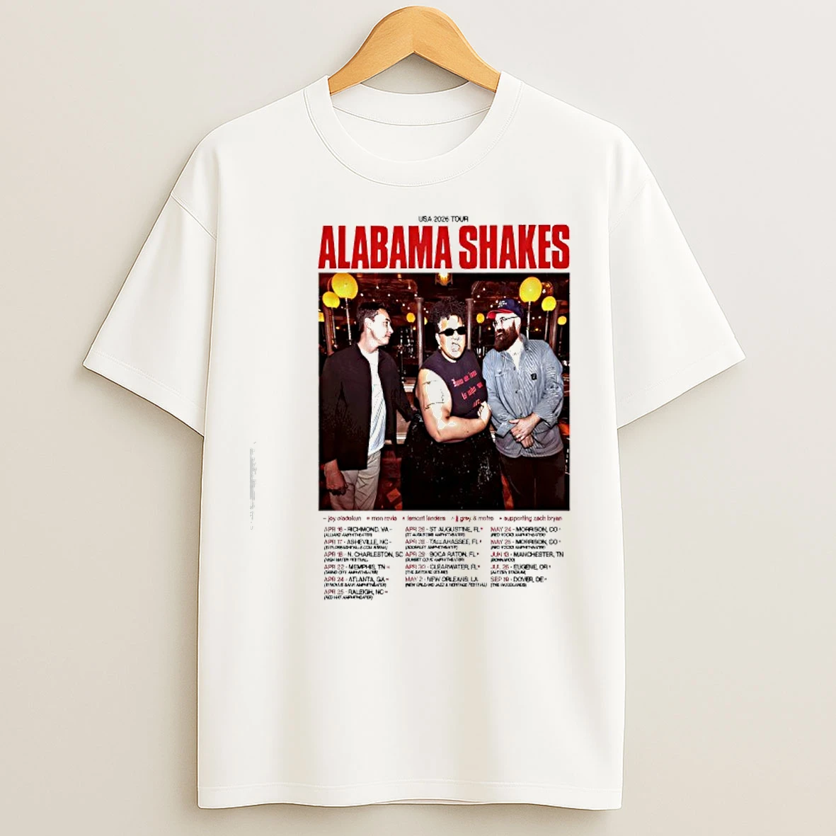 Classic Alabama Shakes Us Tour February 2026 T Shirts