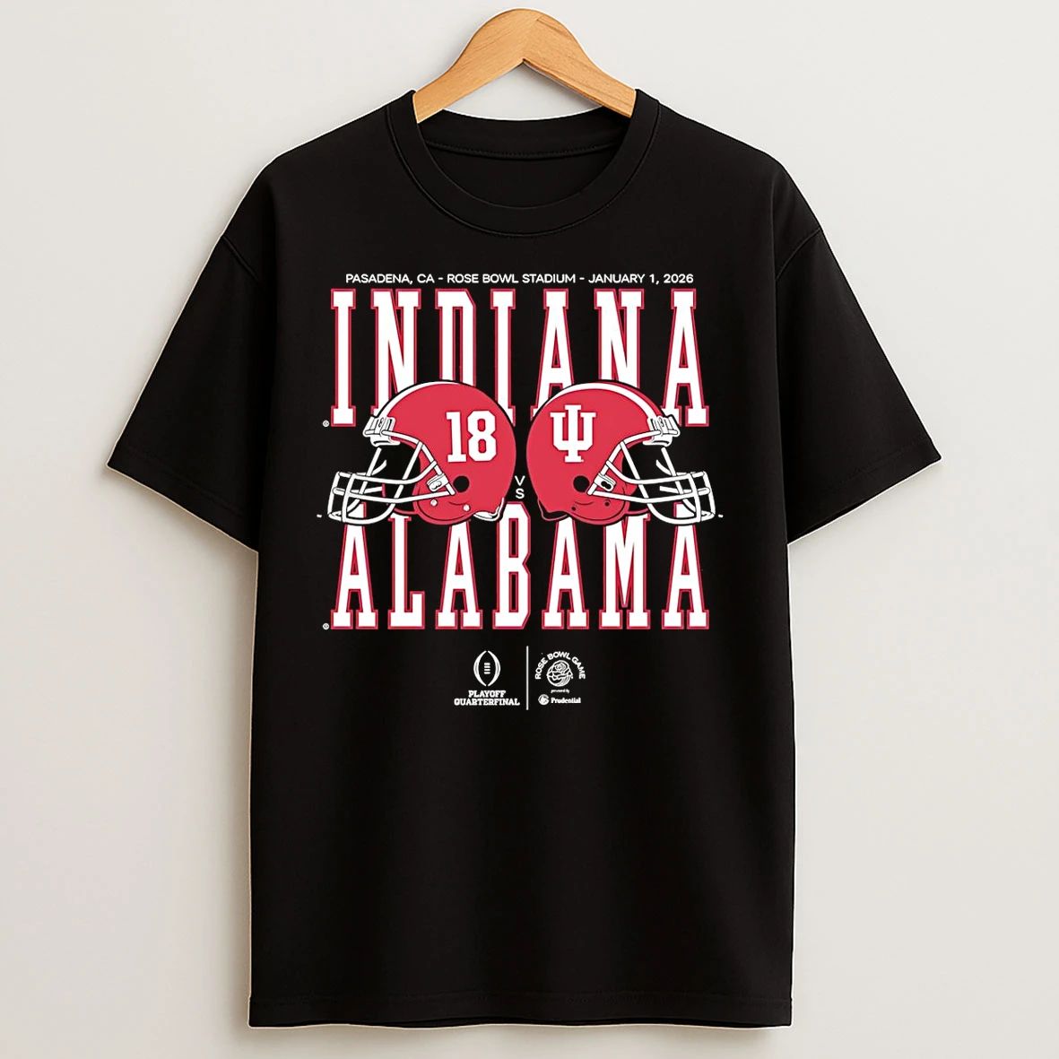 Classic Alabama Vs Indiana 2025 2026 Rose Bowl Game Helmet Matchup T Shirts