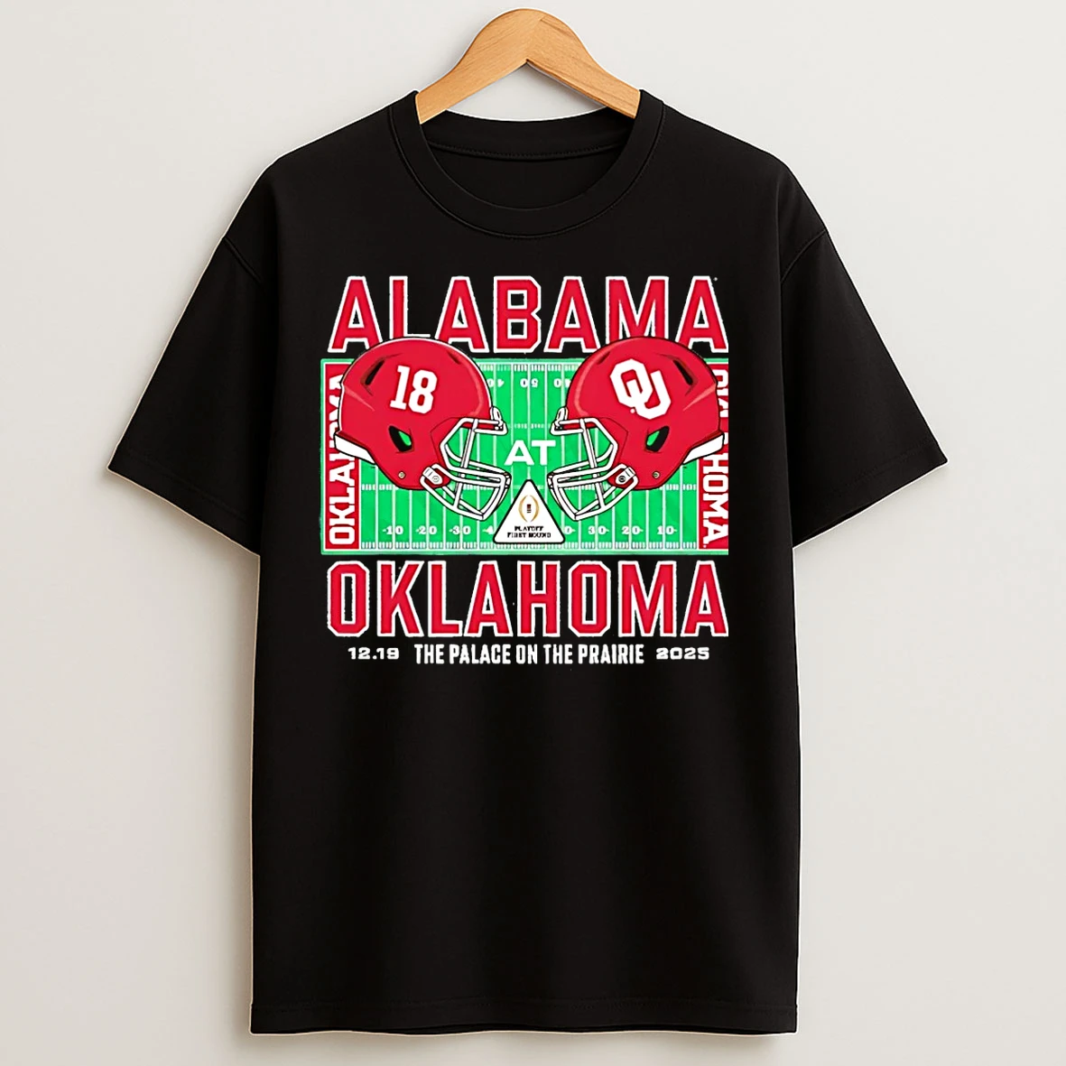 Classic Alabama Vs Oklahoma 2025 College Football Playoff Head To Head Christmas T Shirts